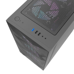 Aigo DarkFlash DLM21 Mesh TG (Mini-Tower) Black Edition – MATX (6)